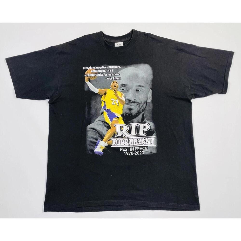 Kobe Bryant Memorial T-Shirt Pro Club Heavy Weight 3Xl Rip Lakers 24 Black